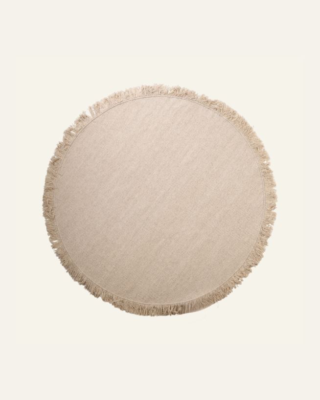 Rundt teppe lys beige - ø250 cm lys beige - 1