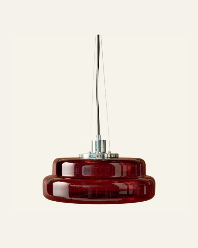 Taklampe mørk rød - ø35x12,5 cm mørk rød - 1