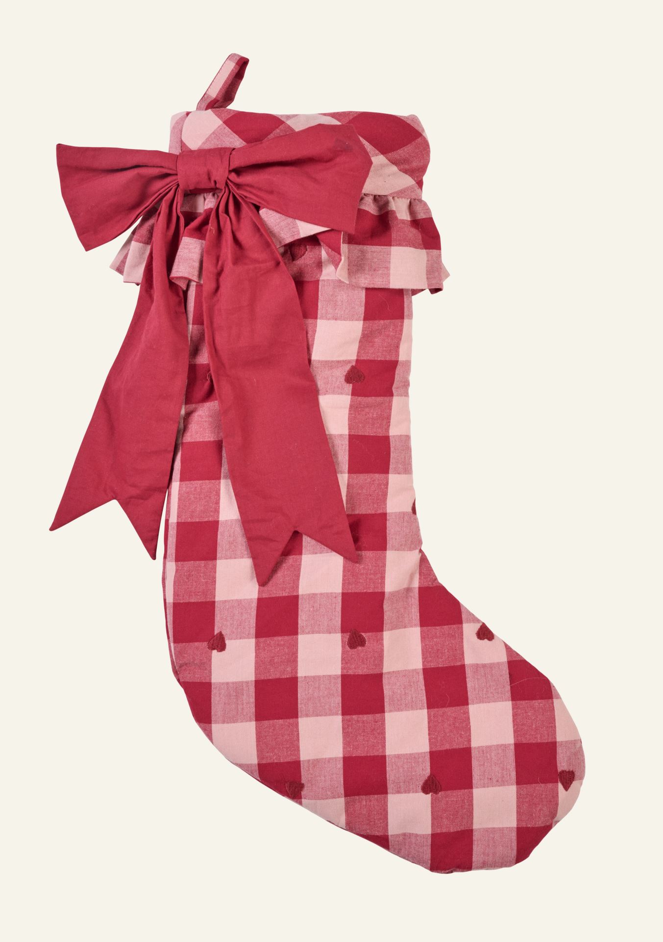 Julestrømpe multi rosa - 55x18 cm multi rosa - 1