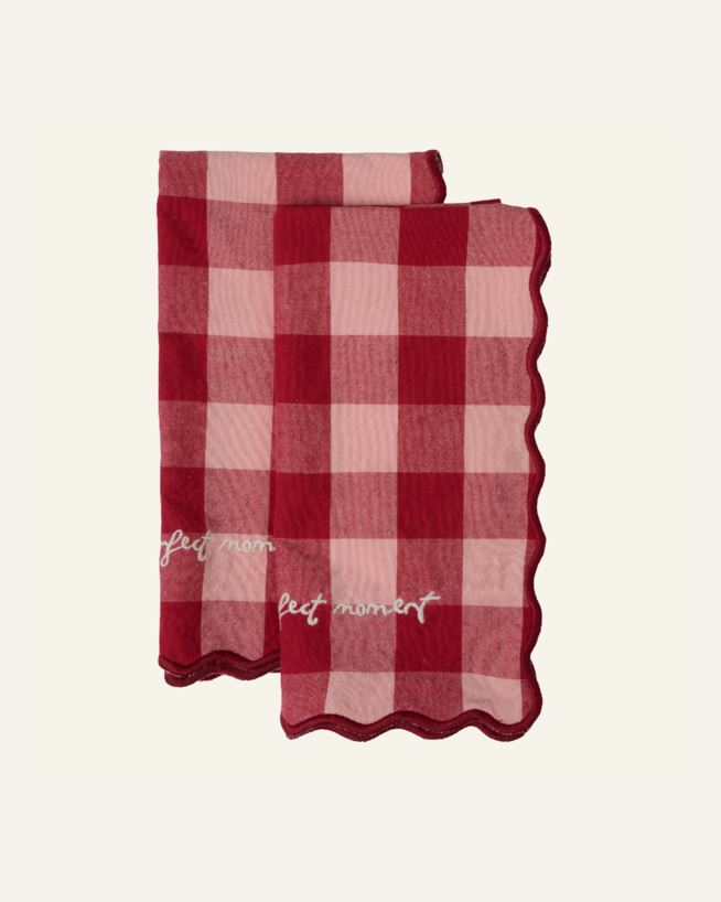 2pk tøyserviett multi rød - 45x45 cm multi rød - 1