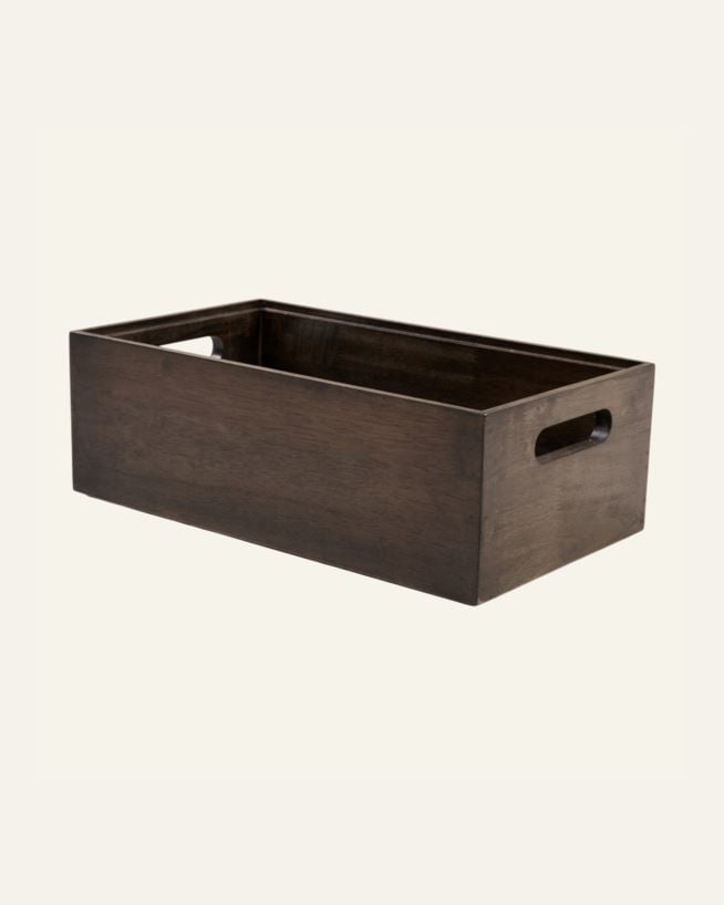Stablebar oppbevaringsboks brun - 35x20x12 cm brun - 1