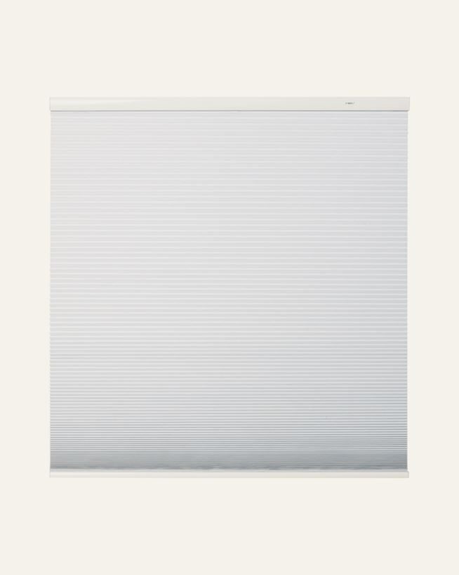 Lystett dobbel plisségardin hvit - 130x160 cm hvit - 1