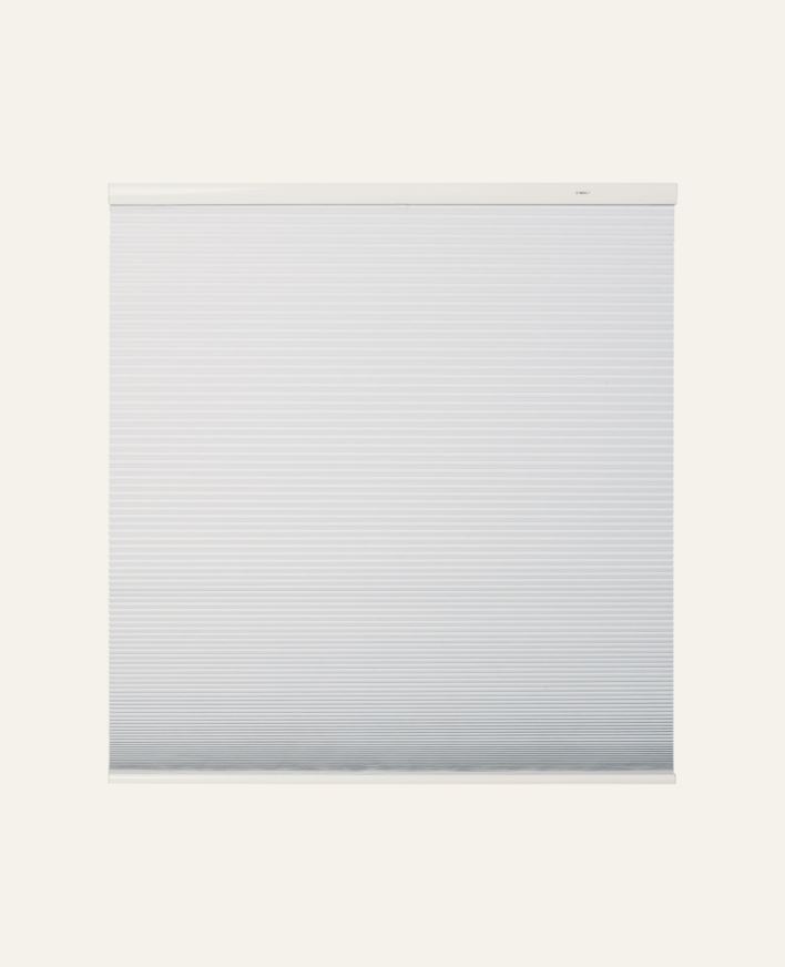 Lystett dobbel plisségardin hvit - 150x160 cm hvit - 1