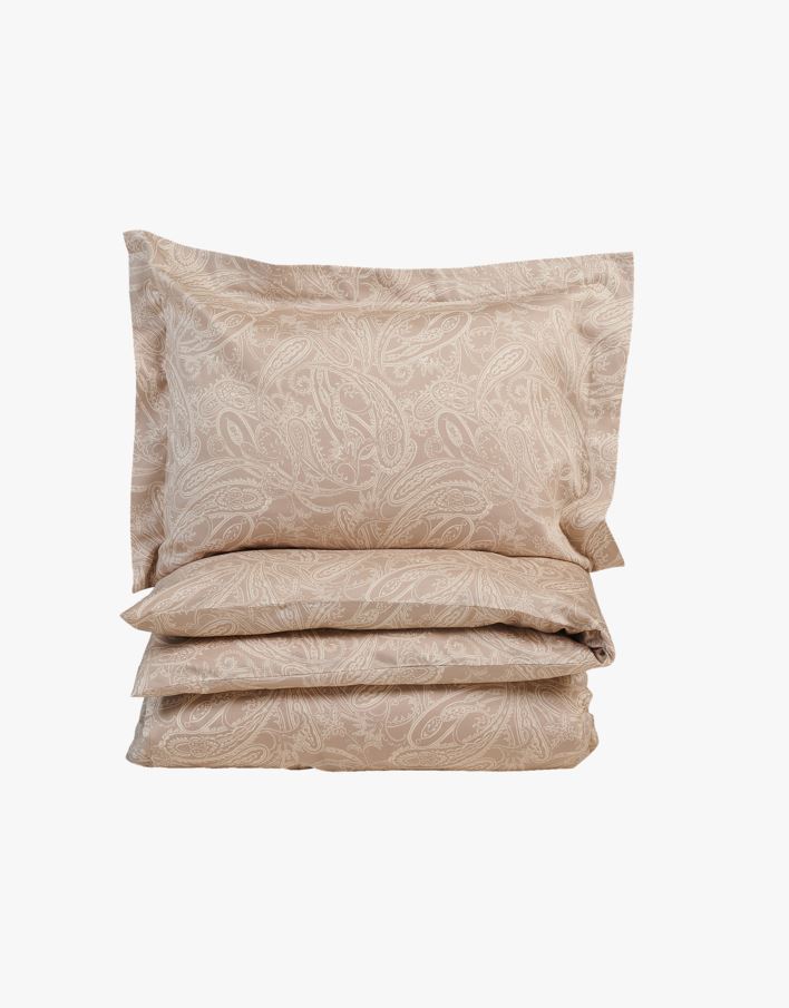 Egyptisk bomull sateng sengesett sand - 200x220cm sand - 1