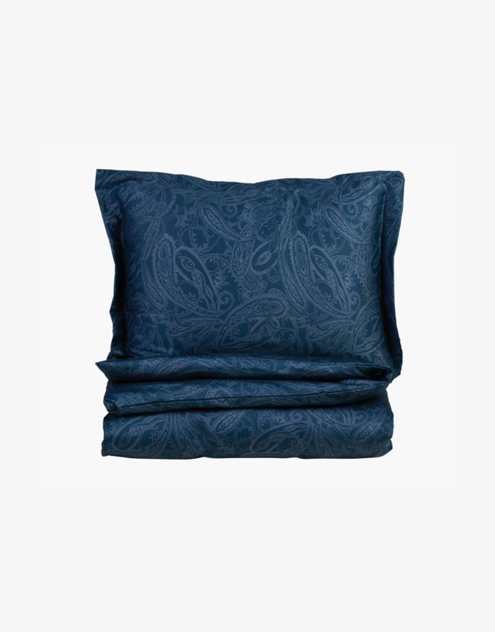 Egyptisk bomull sateng sengesett tåkeblå - 140x200 cm tåkeblå - 1