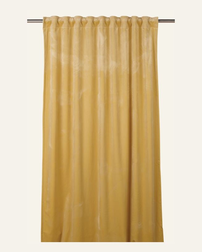 Velour gardin lys gul - 135x220 cm lys gul - 1