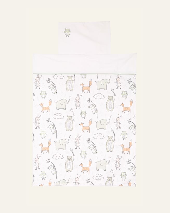 Flannel sengesett multi - 65x80 35x40cm multi - 1