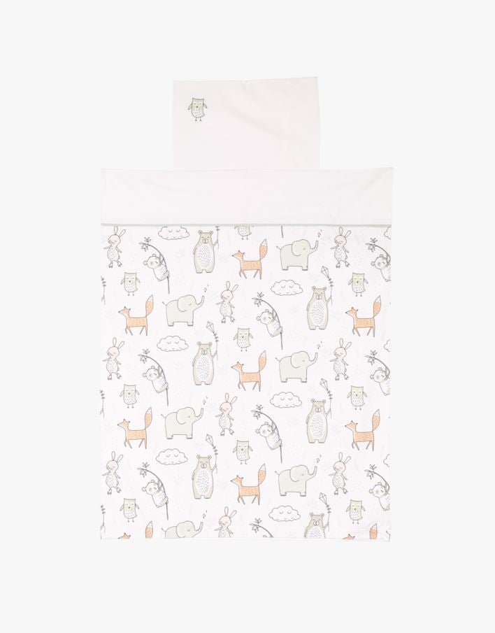 Flannel sengesett multi - 65x80 35x40cm multi - 1