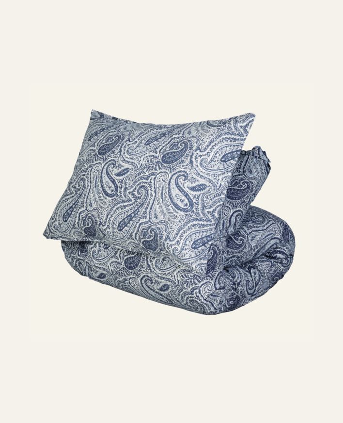 Bomull sengesett blå - 140x200 cm blå - 1