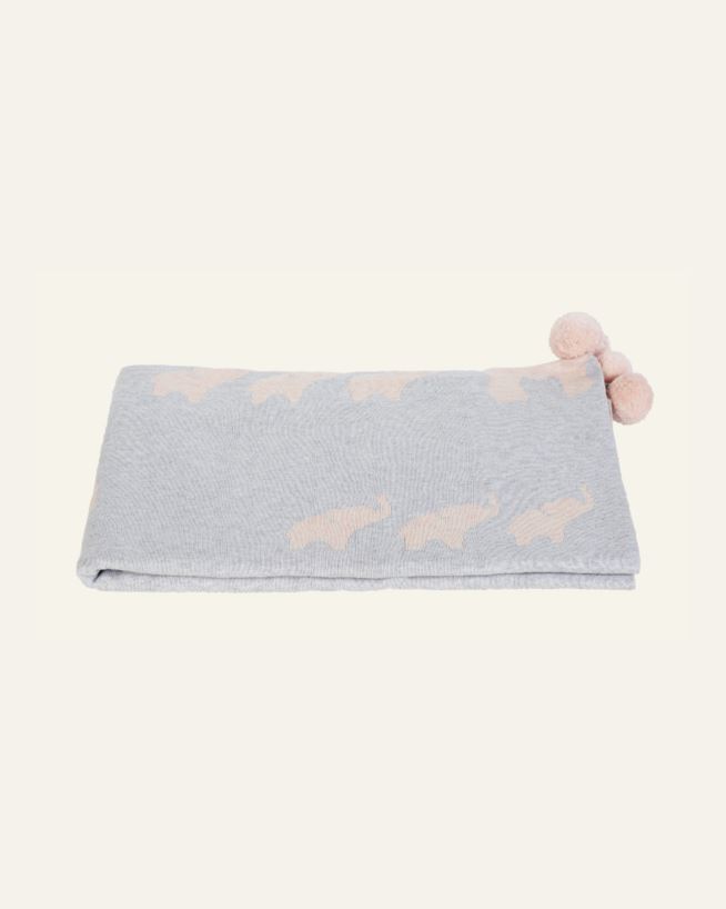 Strikkepledd rosa - 80x100 cm rosa - 1