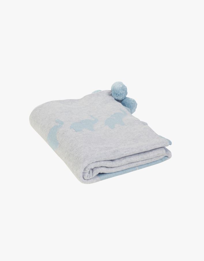 Strikkepledd lys blå - 80x100 cm lys blå - 1