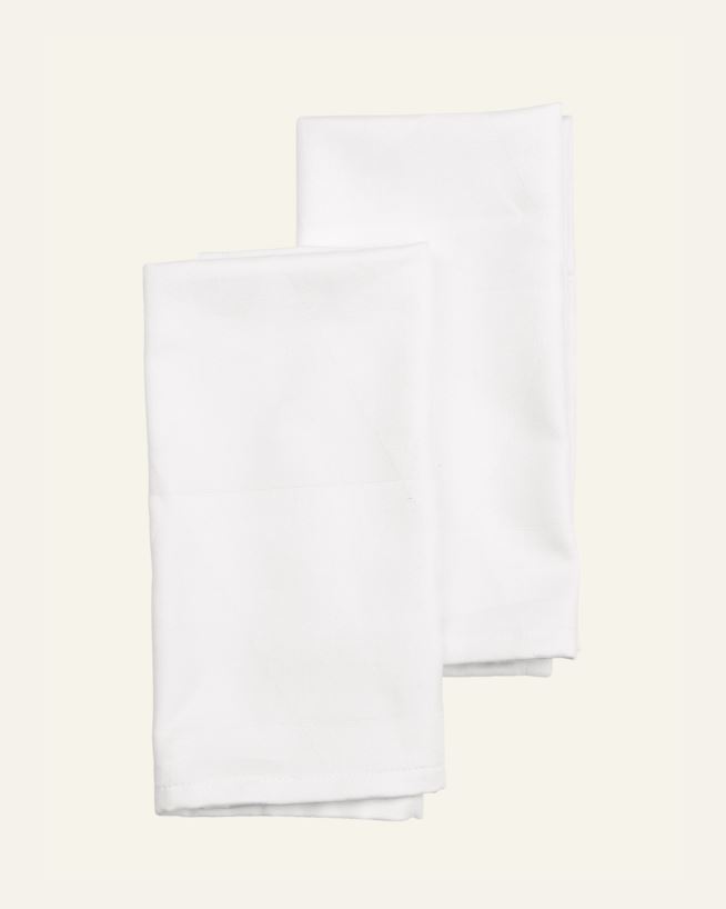 2pk tøyserviett hvit - 45x45 cm hvit - 1
