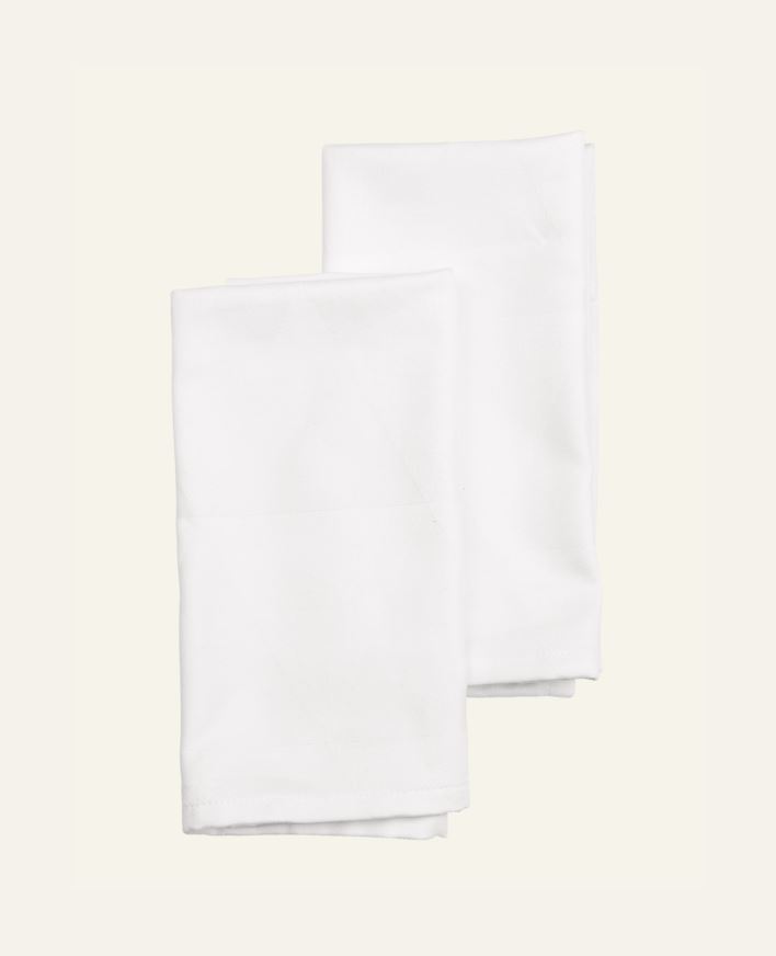2pk tøyserviett hvit - 45x45 cm hvit - 1