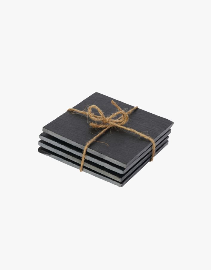 Drikkebrikke svart - 10x10 cm svart - 1