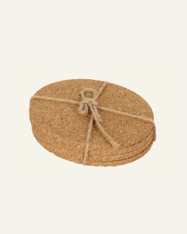 Drikkebrikke natur - ø 10 cm natur - 1