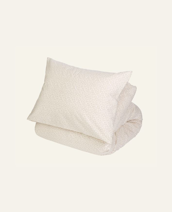 Bomull sengesett sand - 140x200 cm sand - 1