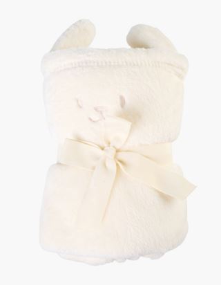 Kid Fie Fleecepledd Offwhite 80x80 cm