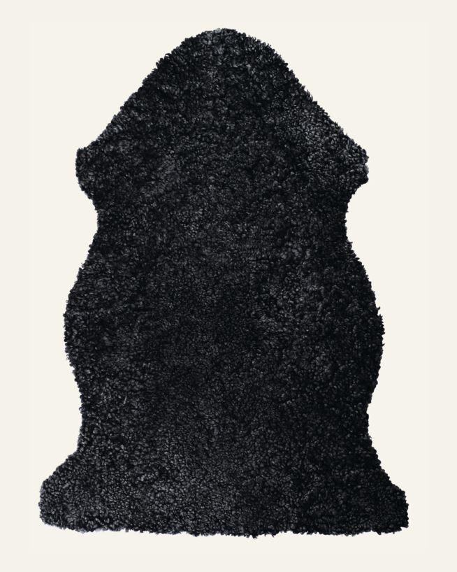 Lammeskinn mørk grå - 85 cm mørk grå - 1