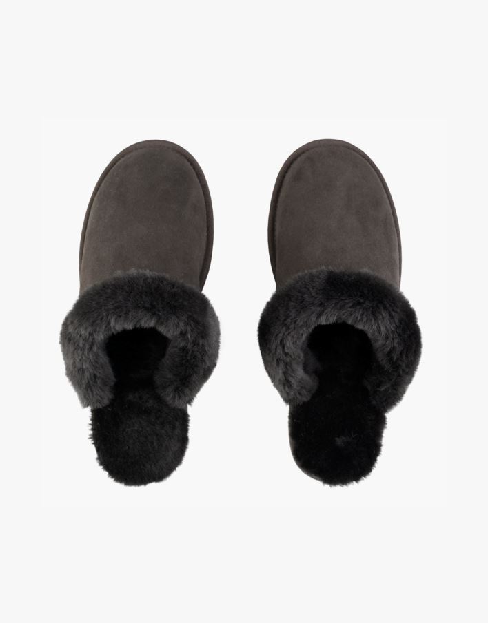 Skinntøfler mørk brun - 39/40 mørk brun - 1