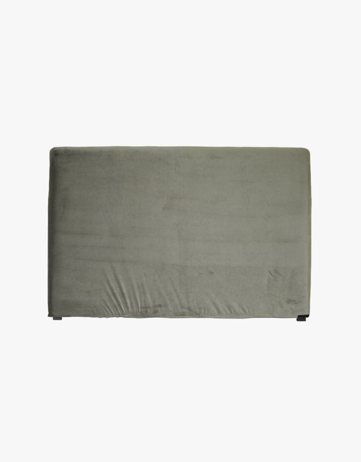 Velvet sengegavltrekk grå  - 180x120x8 cm grå - 1