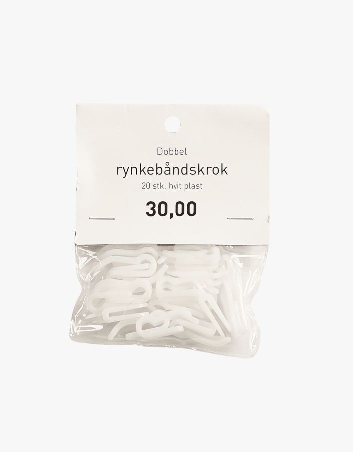 Rynkebåndskrok hvit - 20 Stk hvit - 1