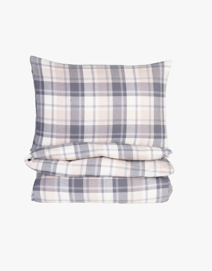 Garnfarget bomull sengesett multi blå - 140x200+50x70 cm multi blå - 1