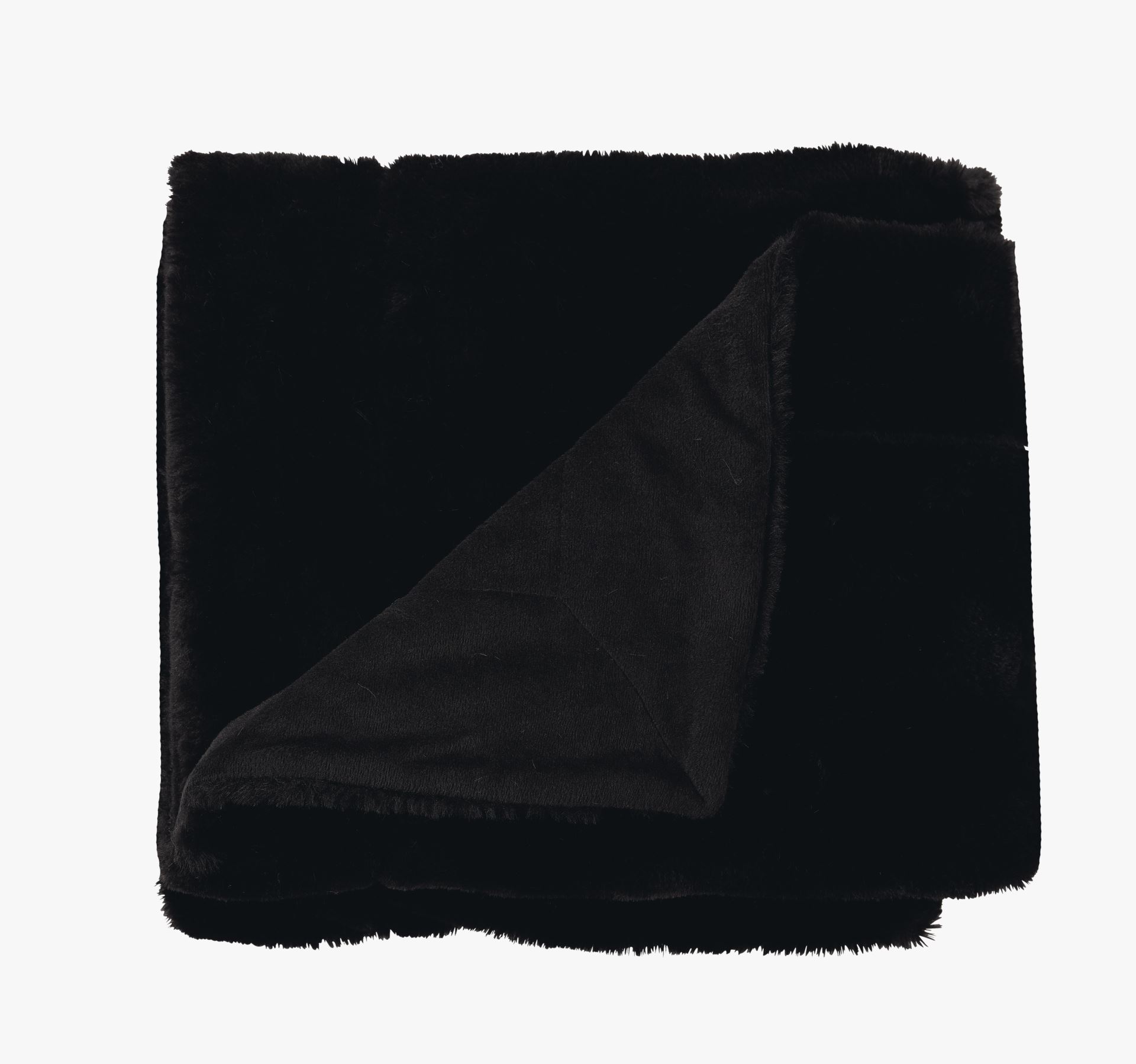 Milde pelspledd svart - Kid
