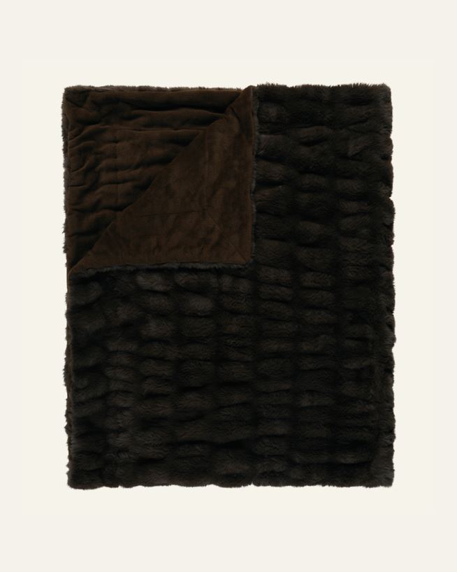 Pelspledd brun - 130x170 cm brun - 1