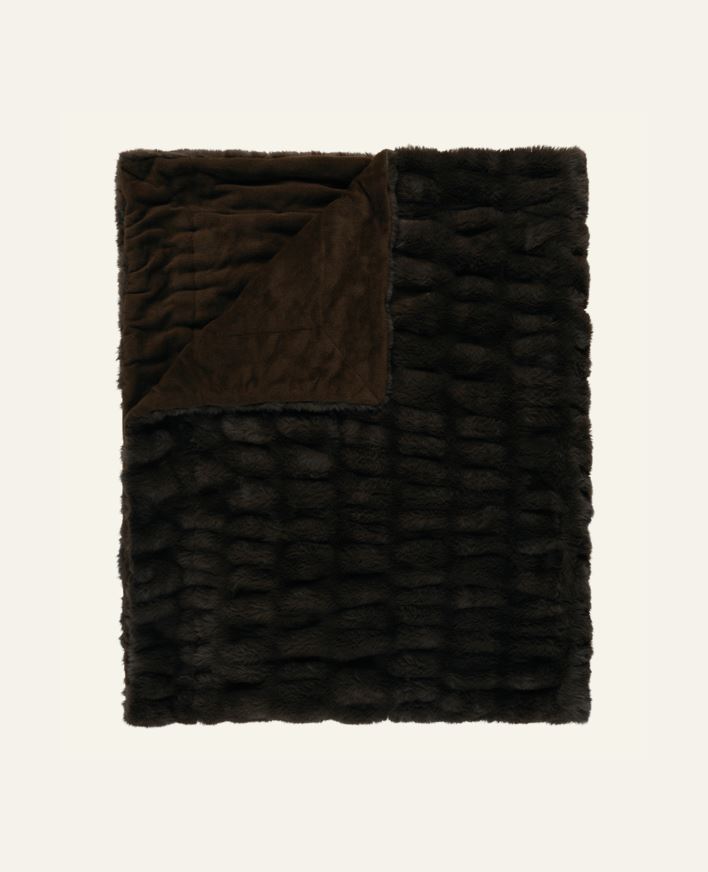 Pelspledd brun - 130x170 cm brun - 1