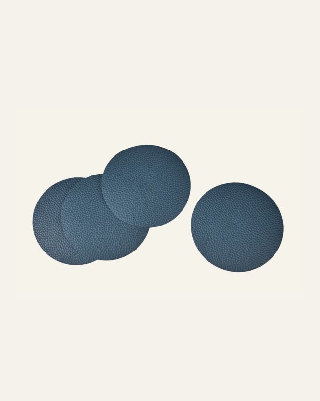 4pk drikkebrikke blå - ø10 cm blå - 1