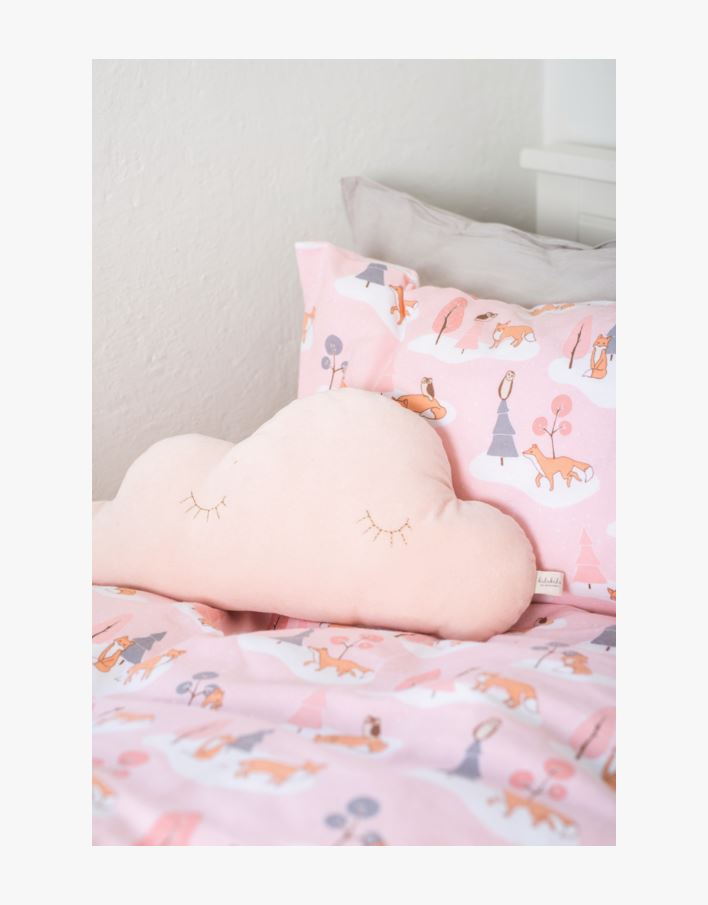 Flanell sengesett rosa - 100x140 cm rosa - 1