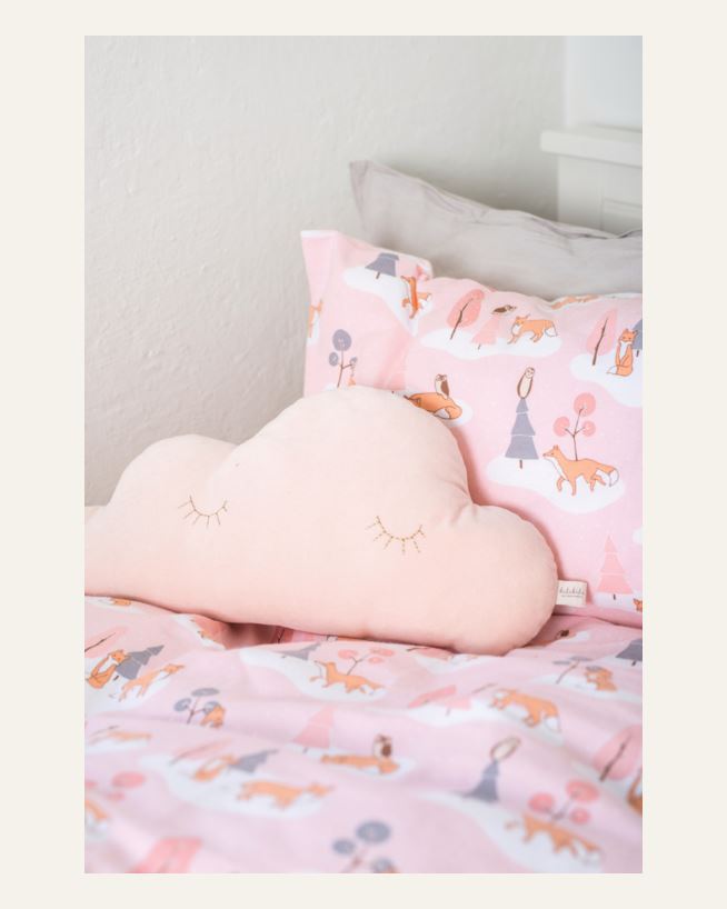 Flanell sengesett rosa - 100x140 cm rosa - 1