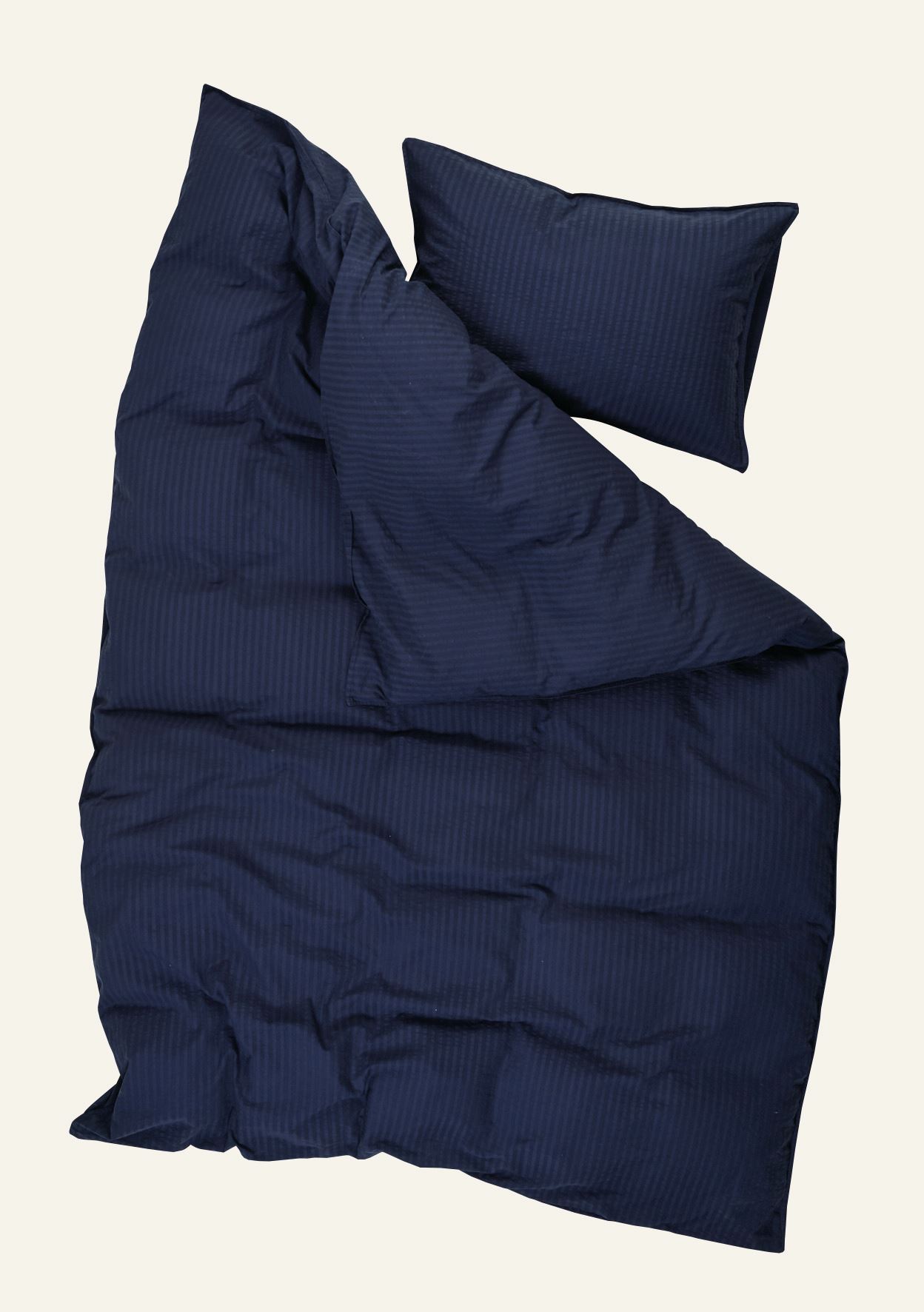 Krepp sengesett mørk blå - 2