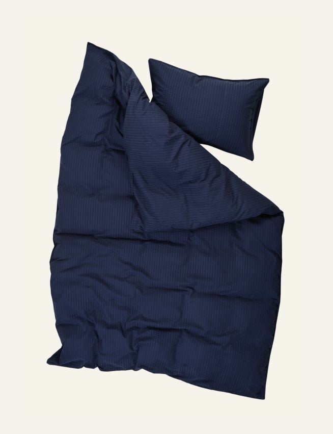 Krepp sengesett mørk blå - 2
