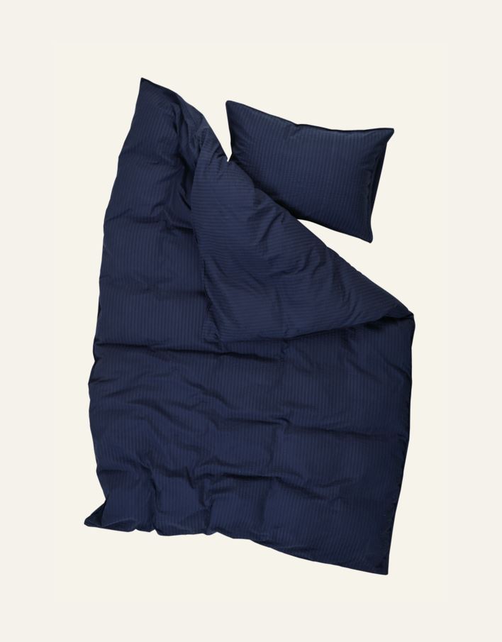 Krepp sengesett mørk blå - 2