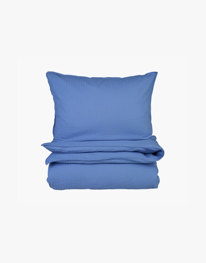 Krepp sengesett blå - 140x200 cm blå - 1