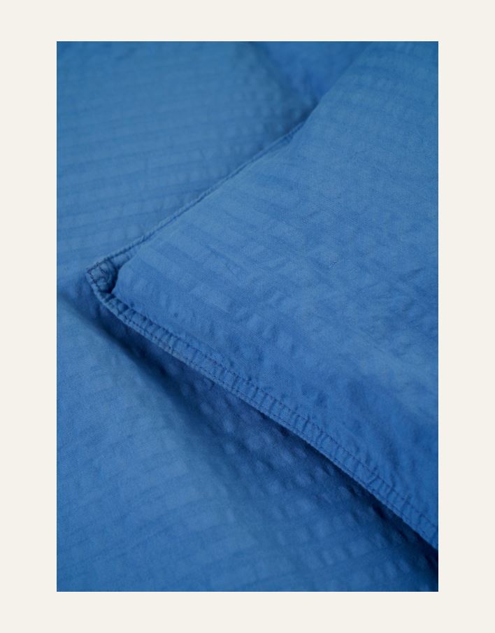 Krepp sengesett blå - 2