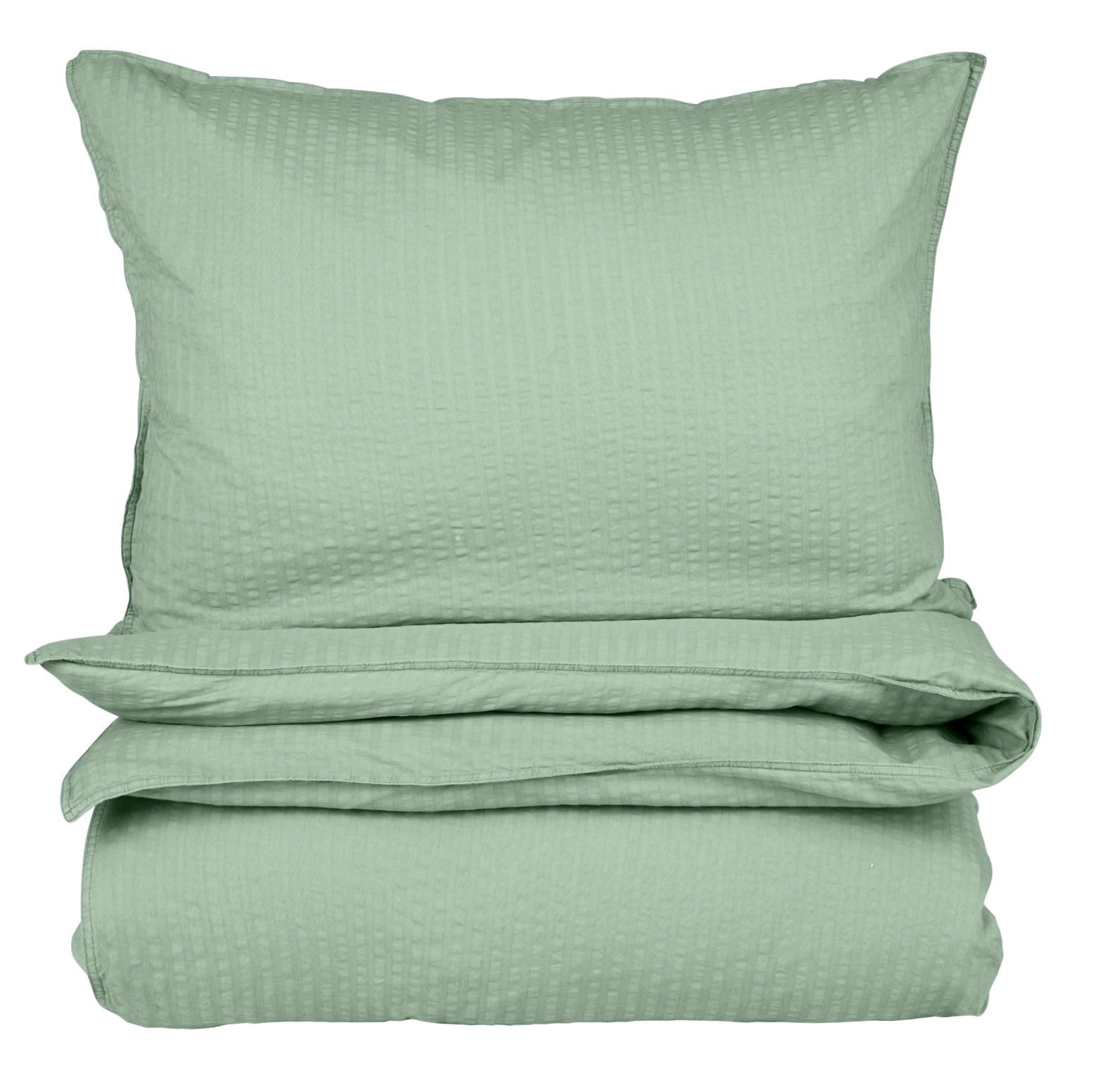 Krepp sengesett lys grønn - 140x220 cm lys grønn - 1