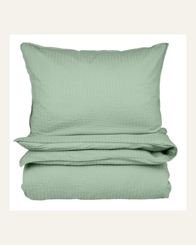 Krepp sengesett lys grønn - 140x220 cm lys grønn - 1