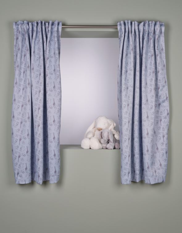 Lysdempende gardin lys blå - 4