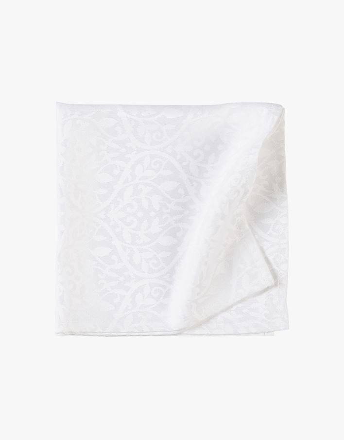 Jaquard duk hvit - 140x250 cm hvit - 1