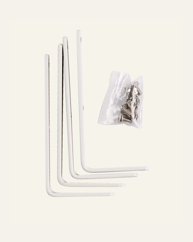 Veggvinkel 4 stk hvit - 10 cm hvit - 1