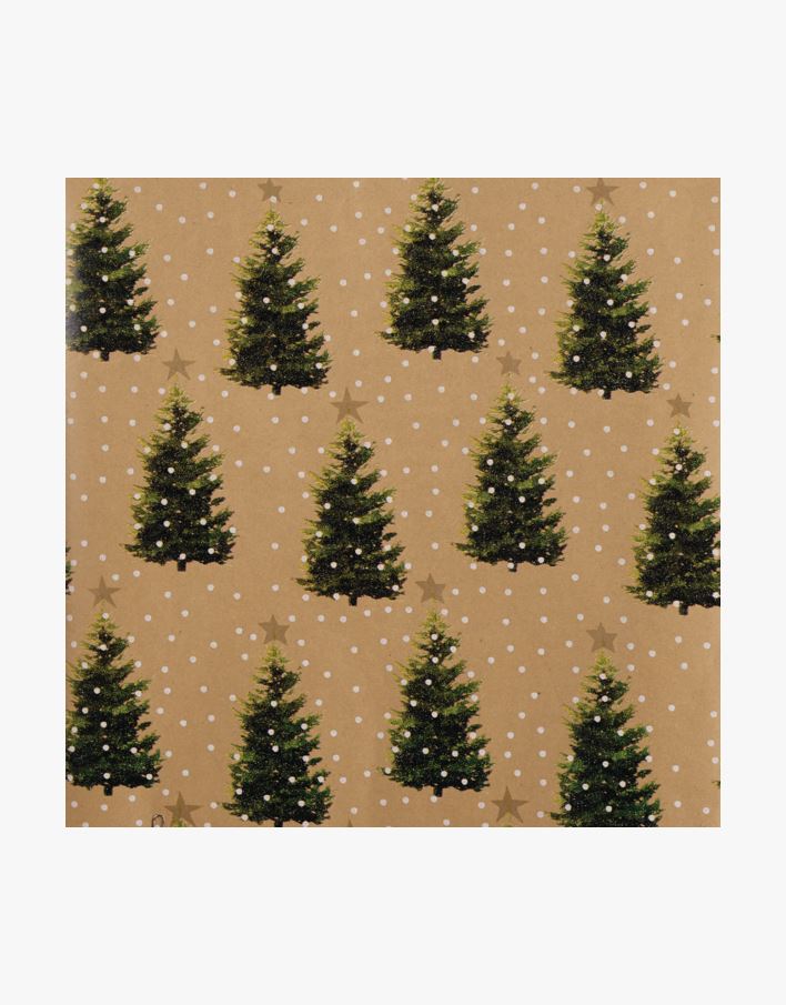 Christmas Tree gavepapir natur  - 70cm x 3m natur - 1