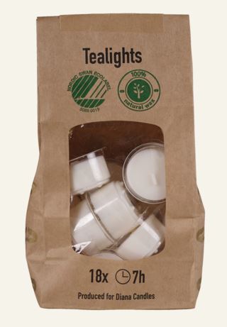 Kid Wax 18pk Telys Hvit ø4cm