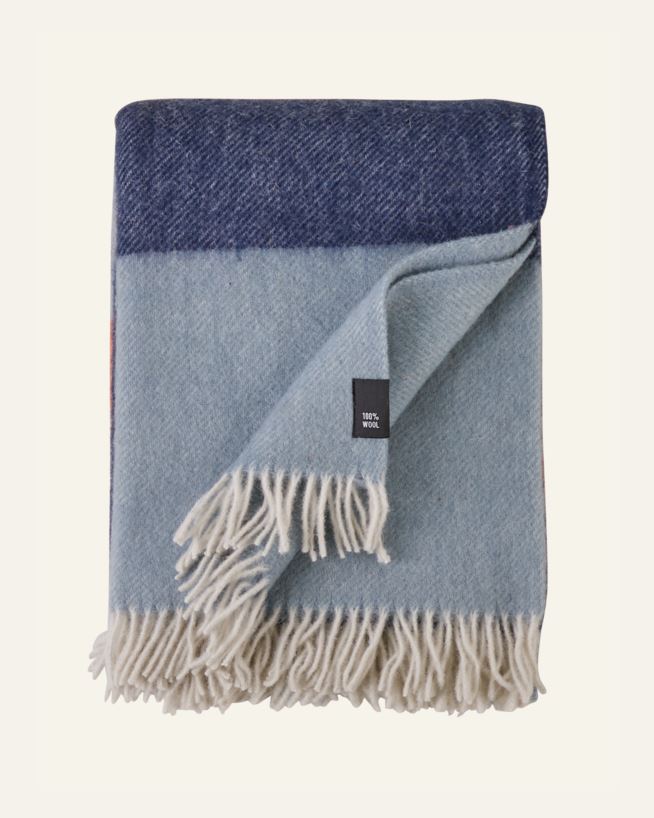 Ullpledd multi blå - 130x170 cm multi blå - 1