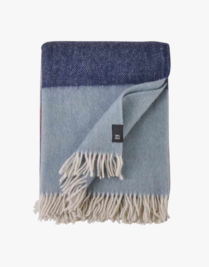 Ullpledd multi blå - 130x170 cm multi blå - 1
