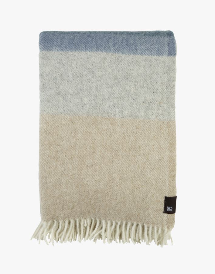 Ullpledd blå - 130x170 cm blå - 1