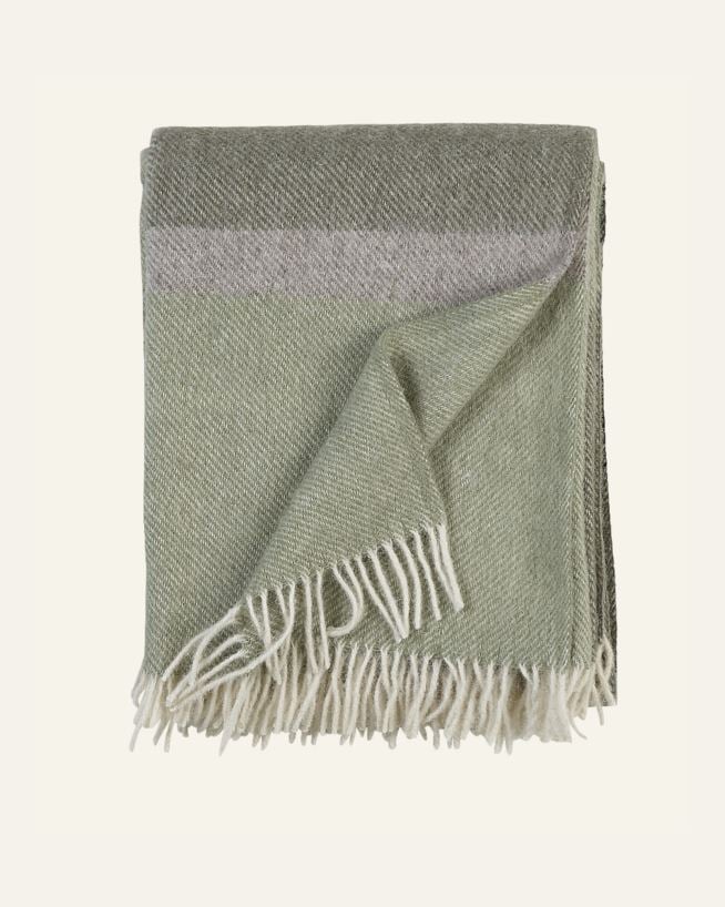 Ullpledd grønn - 130x170 cm grønn - 1