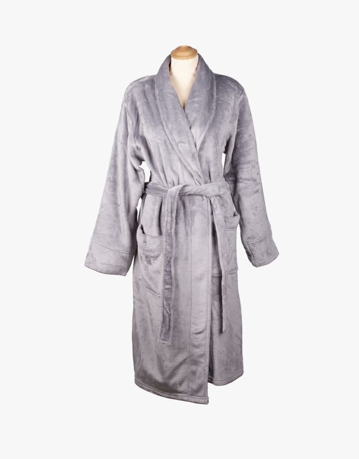 Morgenkåpe grå - S/M grå - 1