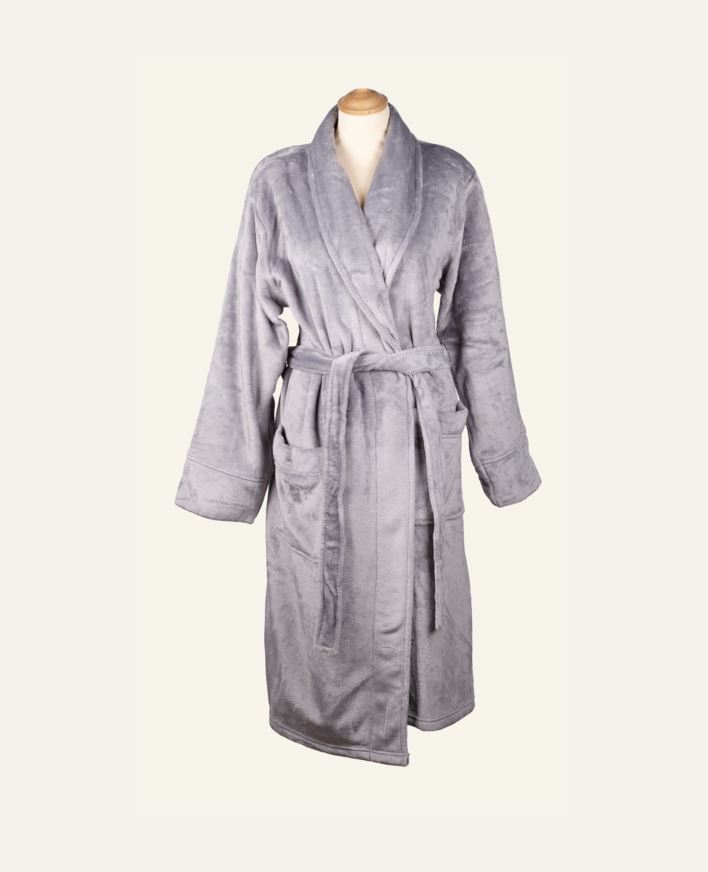 Morgenkåpe grå - L/XL grå - 1